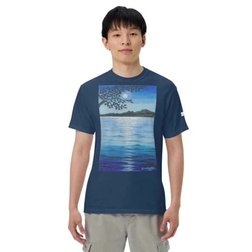 Unisex T-Shirt - Nocturned - Tonalism Moonlit Night Scene | Work by Eman's Gallery