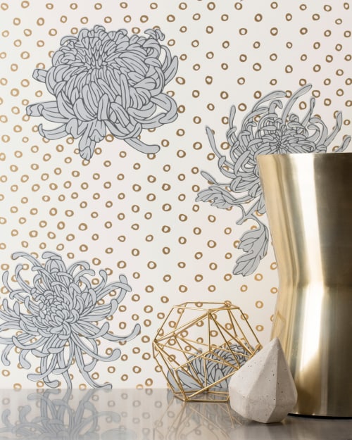 Kanoko - Gold | Wallpaper by Relativity Textiles