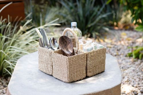 Abaca Handwoven Caddy Organizer | Storage Basket in Storage by NEEPA HUT