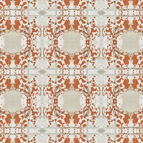 Mirror, Rust | Fabric in Linens & Bedding by Philomela Textiles & Wallpaper