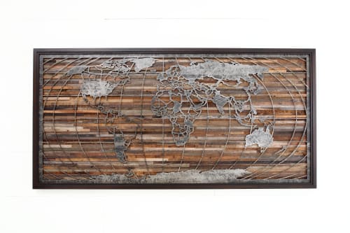 World Map #4 | Wall Sculpture in Wall Hangings by Craig Forget