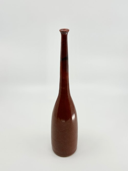 Red bottleneck No. 2 | Vase in Vases & Vessels by Dana Chieco