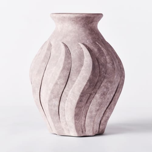 Swirl Vase Grey Large | Work by District Loom
