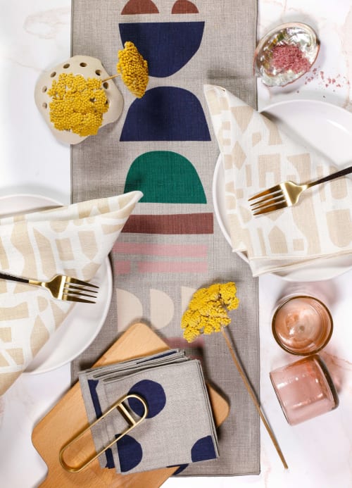 Totem Table Runner | Linens & Bedding by Willow Ship