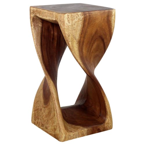 Haussmann® Original Wood Twist Stool 12 X 12 X 23 | Chairs by Haussmann®