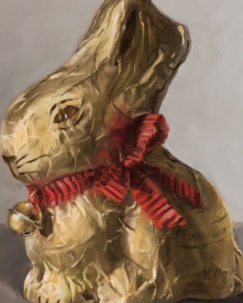 Swiss Chocolate Easter Bunny | Work by The Ugly Cat Studio