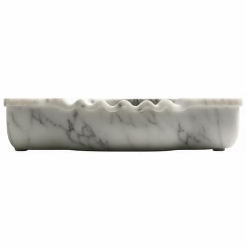 Unique Classic-Midcentury Design Wall mounted Carrara Marble Sink | Water Fixtures by AYMARBLEDESIGN LLC