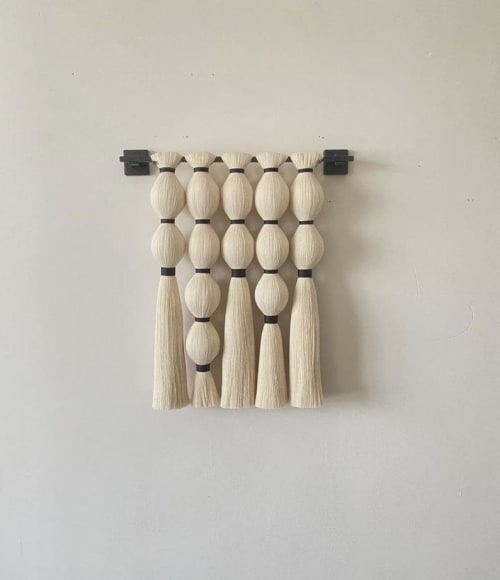 Black Macrame Wall Hanging, Boho Fiber Wall Art, Large Woven Tassel Tapestry,  Neutral Wall Art | Wall Hangings by İnanç Yılmaz