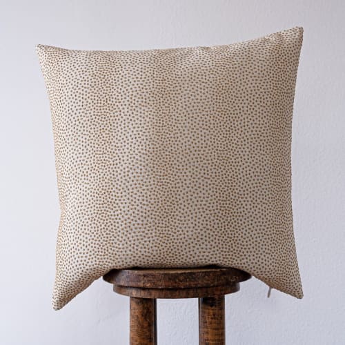 Gold Polka Dot Pillow 22x22 | Pillows by Vantage Design