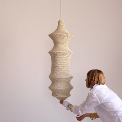 Saint II Crochet Pendant Lamp | Pendants by Hamimi