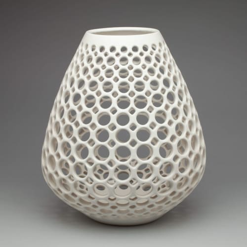 Teardrop Wide Lace Vessel | Decorative Objects by Lynne Meade