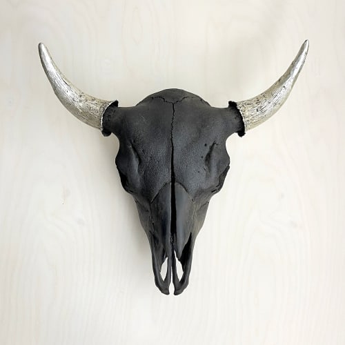 Bison Skull - Black | Wall Sculpture in Wall Hangings by Farmhaus + Co.