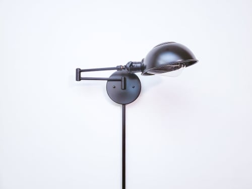 Plug in Swing Arm, Adjustable Wall Light, Industrial Sconce | Sconces by Retro Steam Works