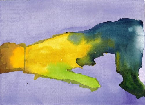 Bridge Pose - Original Watercolor | Watercolor Painting in Paintings by Rita Winkler - My Art, My Shop -by Rita ... Where Every Stroke Speaks of Joy and Inclusion