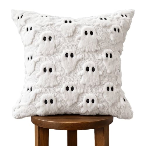 Spooky Ghost Pillow Cover | Pillows by Busa Designs