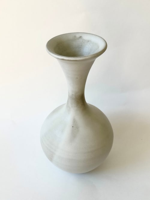 White flared bottleneck No. 32 | Vases & Vessels by Dana Chieco