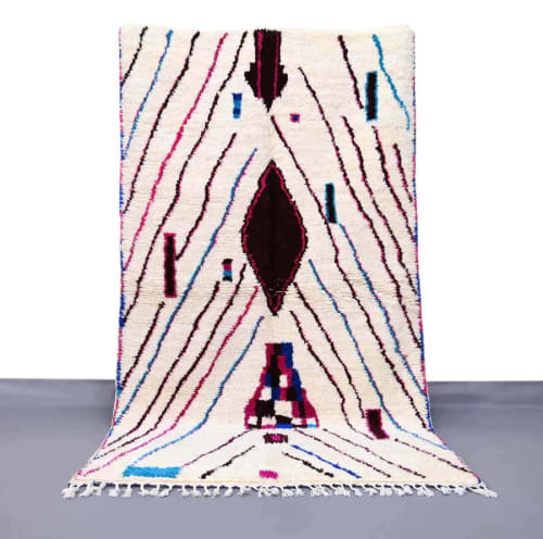 Handmade Azilal rug, Moroccan sheep wool rug | Area Rug in Rugs by Benicarpets