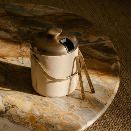 Leather Wrapped Ice Bucket | Drinkware by Rikan
