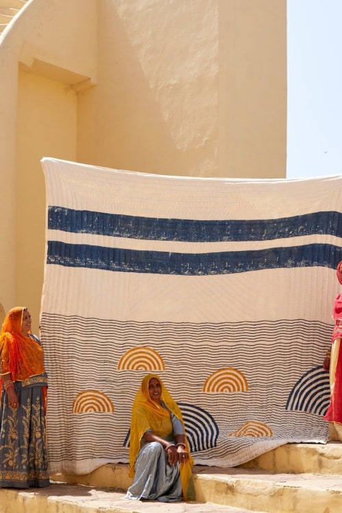 Spiral Sunset Quilt (Reverse) | Linens & Bedding by CQC LA