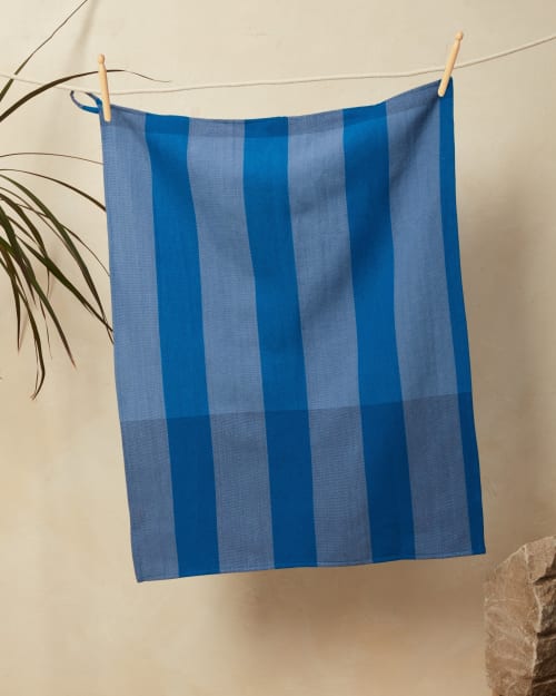 Sol Tea Towel - Cobalt | Linens & Bedding by MINNA