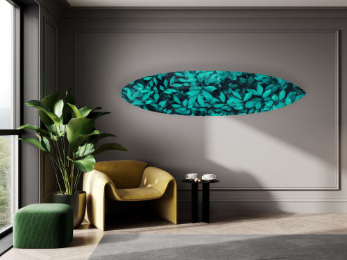 Bush Pattern Acrylic Surfboard Wall Art | Wall Sculpture in Wall Hangings by uniQstiQ