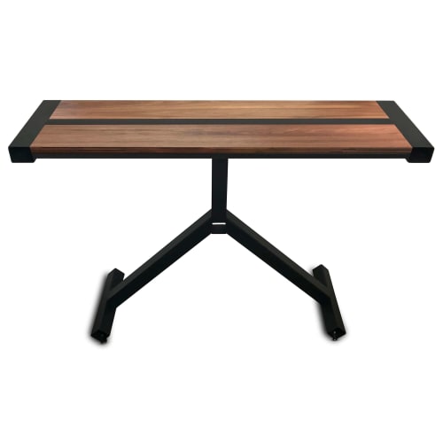 Contemporary Walnut and Metal Entryway Table | Tables by Sand & Iron