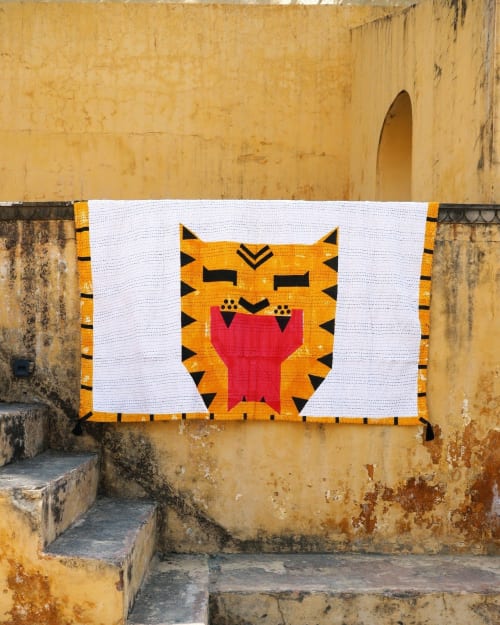 Tiger Kantha Throw | Linens & Bedding by CQC LA