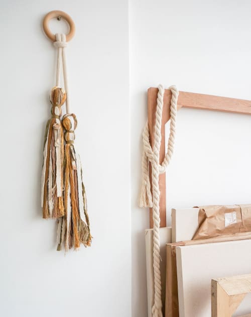 Olive Jumbo Tassels | Wall Hangings by Mariana Baertl
