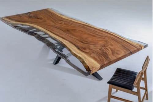 Clear Epoxy Resin Table - Conference Table - Custom Table | Dining Table in Tables by Tinella Wood