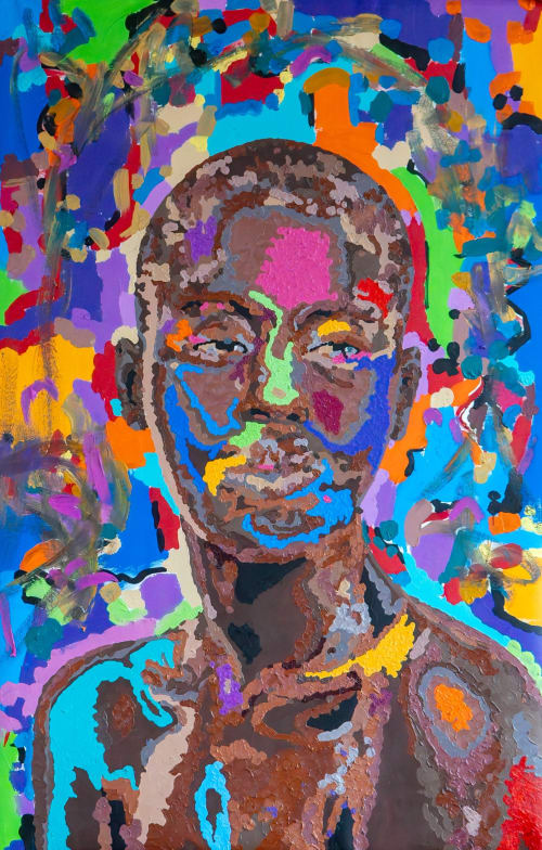 Mosadi wa Lefatlha (Bald Woman) by Donald Masoga | Drawings by Hae Art Collective LLC