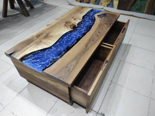 Epoxy Resin  Drawer Table, Luxury Sitting Groups | Dining Table in Tables by LuxuryEpoxyFurniture