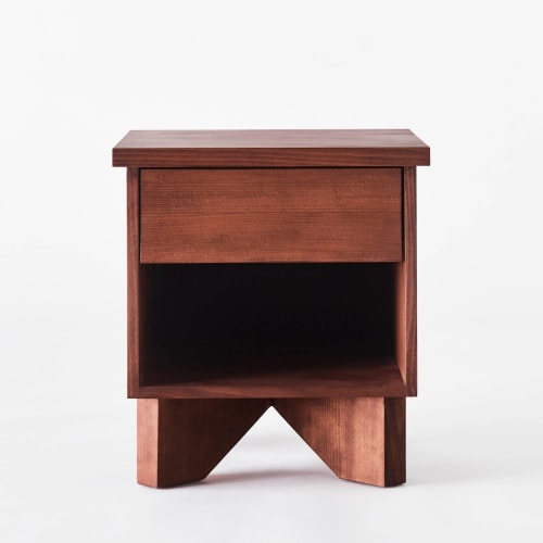 V Bedside Table Beech | Work by District Loom