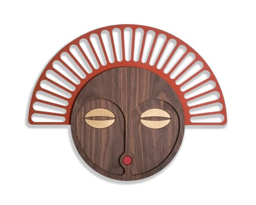 Modern African Mask #23 | Wall Sculpture in Wall Hangings by Umasqu