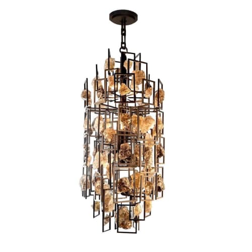 Alan Mizrahi KA1805 Petra Bel Air Nero Slim | Chandeliers by Alan Mizrahi Lighting Design