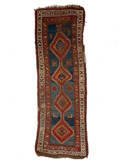SOULFUL Nomadic Antique Runner | Gorgeous Blue, Terracotta | Runner Rug in Rugs by The Loom House