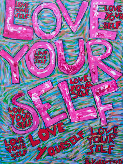 Love Yourself | Oil And Acrylic Painting in Paintings by Brianne Valentino