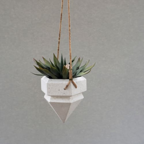 Hanging Planter Small - Wood Dust Terrazzo | Vases & Vessels by Tropico Studio