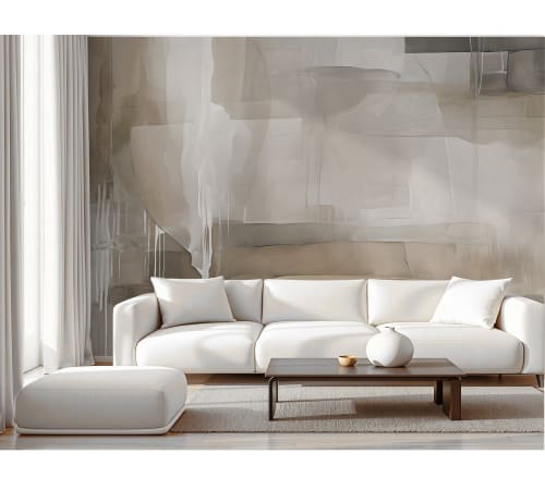 Silent Canvas — Abstract Luxury Wallpaper Mural | Wall Treatments by ELLE WALLS