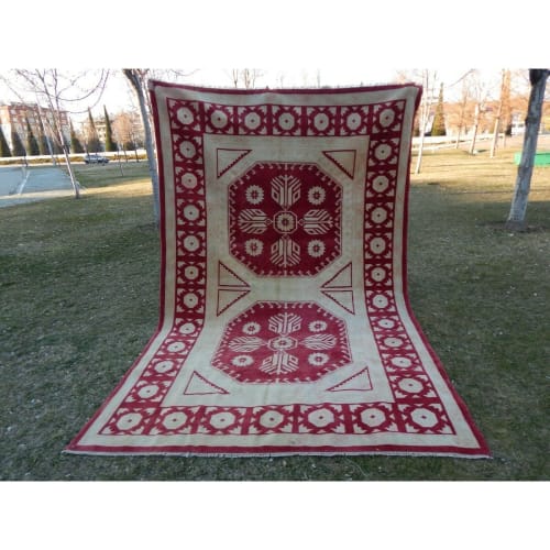 Traditional Turkish Oushak Gallery Carpet, Farmhouse Kitchen | Rugs by Vintage Pillows Store