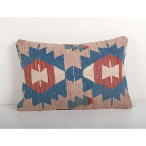 Anatolian Geometric Kilim Rug Pillow Cover, Vintage Handmade | Pillows by Vintage Pillows Store