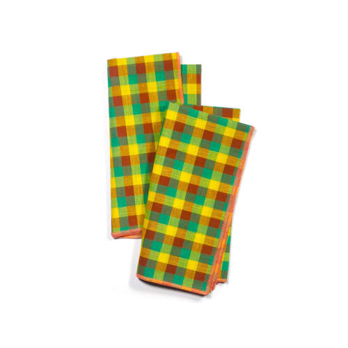Heatwave Multi-color Gingham Dinner Napkins, Set of 2 | Linens & Bedding by Willow Ship