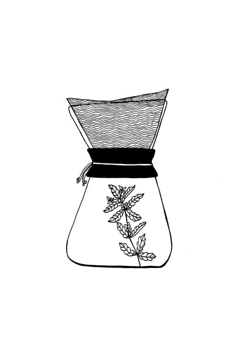 Coffee Print, Chemex Artwork, Pour Over Coffee Illustration | Wall Hangings by Carissa Tanton