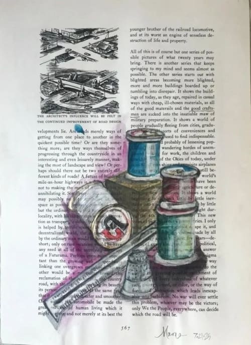 Mama's Spools | Watercolor Painting in Paintings by Grange Home
