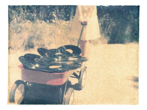 Records In Wagon | Photography by She Hit Pause