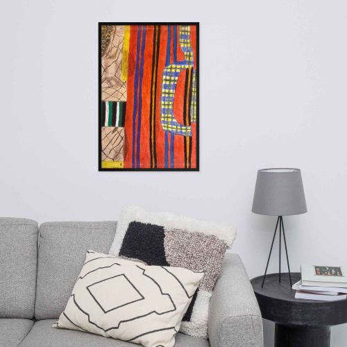 Framed Print - Palestine's Resilience - Geometric Abstract | Work by Eman's Gallery