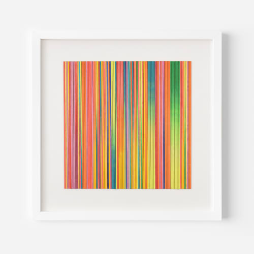 Irregular Narrow Stripe Colour Study Painting | Paintings by Amelia Coward