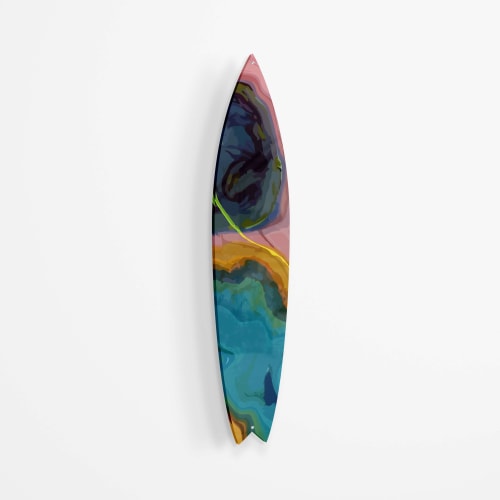Abstract Swirl Acrylic Surfboard Wall Art | Wall Sculpture in Wall Hangings by uniQstiQ