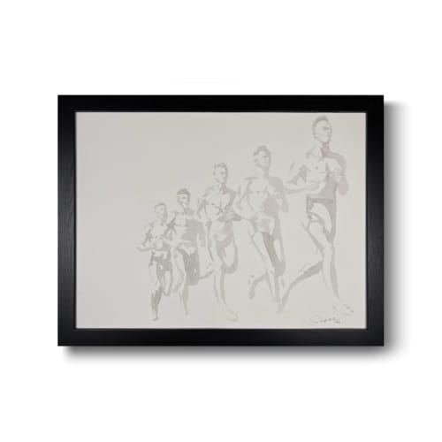 Morning Jog | Watercolor Painting in Paintings by John Velo Studio