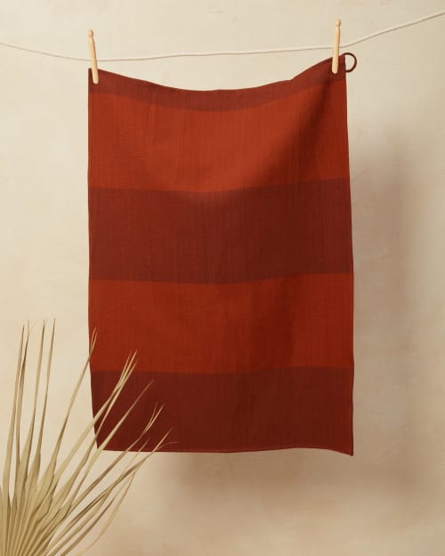 Sol Tea Towel - Rust | Linens & Bedding by MINNA