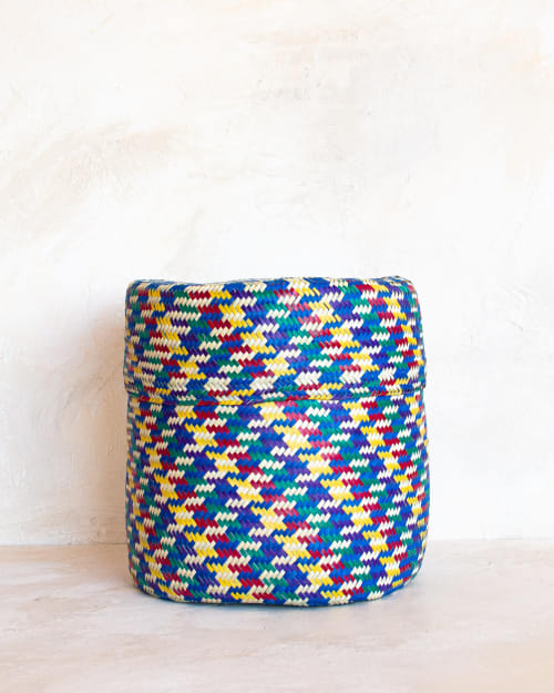 Medium Oaxacan Woven Basket - Multi | Storage Basket in Storage by MINNA
